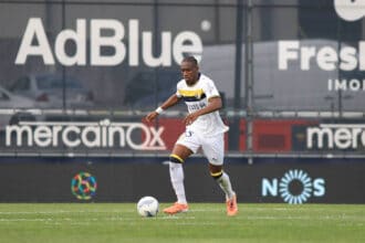 F.C.Famalicao vs C.D.Nacional - Liga Betclic Ibrahima Ba player of F.C.Famalicao during the match between F.C.Famalicao vs C.D.Nacional - Liga Betclic , Complexo desportivo do Futebol Clube Famalicao , Vila nova de Famalicao , Portugal Photo by Tiago Cruz/Avant Sports Vila nova Famalicao Complexo desportivo do Futebol Clube Famalicao Portugal Copyright: xTiagoxCruzx/xAvantxSportsx