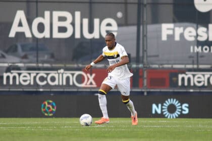 F.C.Famalicao vs C.D.Nacional - Liga Betclic Ibrahima Ba player of F.C.Famalicao during the match between F.C.Famalicao vs C.D.Nacional - Liga Betclic , Complexo desportivo do Futebol Clube Famalicao , Vila nova de Famalicao , Portugal Photo by Tiago Cruz/Avant Sports Vila nova Famalicao Complexo desportivo do Futebol Clube Famalicao Portugal Copyright: xTiagoxCruzx/xAvantxSportsx