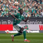 Deutschland: Fussball, 1. Bundesliga, 30. Spieltag 2025/26, Werder Bremen - Hamburger SV 18.04. in Bremen, Weserstadion: Karim Coulibaly Werder Bremen 31 *** Germany Soccer, 1 Bundesliga, Matchday 30 2025 26, Werder Bremen Hamburger SV 18 04 in Bremen, Weserstadion Karim Coulibaly Werder Bremen 31 Copyright: xSvenxHeidmannx