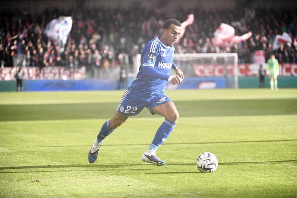 Stade Brestois 29 v RC Strasbourg Alsace - Ligue 1 McDonald s 2025/2026 22 Guela DOUE rcsa during the Ligue 1 McDonald s match between Brest and Strasbourg at Stade Francis Le Ble on May 13, 2026 in Brest, France. Brest France PUBLICATIONxINxGERxAUTxSUIxONLY Copyright: xEwenxGavetx 776496228