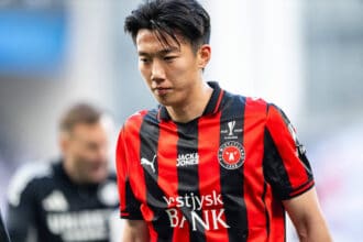FC Copenhagen v FC Midtjylland, Oddset Cup final 2026, Copenhagen, Denmark Copenhagen, Denmark. 14th, May 2026. Han-beom Lee of FC Midtjylland seen during the 2026 Oddset Cup final between FC Copenhagen and FC Midtjylland at Parken in Copenhagen. Denmark, Copenhagen PUBLICATIONxNOTxINxDENxNORxFINxBEL Copyright: xGonzalesxPhoto/TobiasxJorgensenx