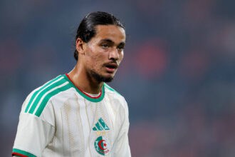 ROTTERDAM, NETHERLANDS - JUNE 3: Anis Hadj Moussa of Algeria looks on during the International Friendly, L‰nderspiel, Nationalmannschaft match between Netherlands and Algeria at Stadion Feijenoord on June 3, 2026 in Rotterdam, Netherlands. PUBLICATIONxINxGERxSUIxAUTxONLY Copyright: xRenexNijhuis/MBxMediax
