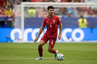 Portugal v Congo - FIFA World Cup, WM, Weltmeisterschaft, Fussball 2026 HOUSTON, U.S. June 17: Tomas Araujo during the match at Houston Stadium in the group stage of the FIFA World Cup between Portugal and Congo at Houston Stadium on June 17, 2026, in Houston, U.S. Houston Houston Stadium Texas USA Copyright: xEnzoxSantosxBarreiroxEnzoxSantosxBarreirox Portugal - Congo-29378