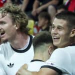 Nick Woltemade, Brajan Gruda und Nicolo Tresoldi