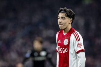 AFC Ajax Amsterdam midfielder Rayane Bounida, during the match AFC Ajax Amsterdam vs N.E.C. Nijmegen at the Johan Cruijff ArenA for the Dutch Vriendenloterij Eredivisie season 2025-2026 in AMSTERDAM, Netherlands on 21/02/2026 Photo by Stefan Koops / EYE4IMAGES/DeFodi Images - *** AFC Ajax Amsterdam midfielder Rayane Bounida, during the match AFC Ajax Amsterdam vs N E C Nijmegen at the Johan Cruijff ArenA for the Dutch Vriendenloterij Eredivisie season 2025 2026 in AMSTERDAM, Netherlands on 21 02 2026 Photo by Stefan Koops EYE4IMAGES DeFodi Images