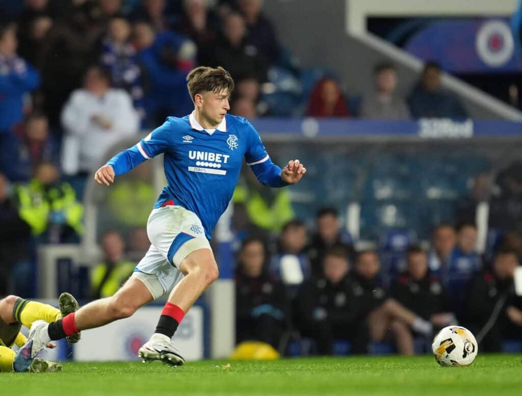 Mikey Moore of Rangers Rangers v Hibernian, William Hill Scottish Premiership, Football, Ibrox Stadium, Glasgow, Scotland, UK - 13 May 2026Glasgow Ibrox Stadium United Kingdom EDITORIAL USE ONLY No use with unauthorised audio, video, data, fixture lists, club/league logos or live services. Online in-match use limited to 120 images, no video emulation. No use in betting, games or single club/league/player publications. PUBLICATIONxINxGERxSUIxAUTxHUNxGRExMLTxCYPxROUxBULxUAExKSAxCHNxDENxINDxITAxPORxESPxSWExTURxMEXxCOLxVENxPERxECUxBRAxARGxCHIxURUxPARxPANxONLY Copyright: xStuartxWallace/Shutterstockx 16871245ai