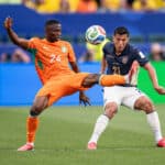 Bazoumana Toure of CÙte d Ivoire and Alan Franco of Ecuador fight for possession during the FIFA World Cup, WM, Weltmeisterschaft, Fussball 2026 Group E match between Ecuador and Ivory Coast at Philadelphia Stadium on June 14th, 2026. Photo by Riquelve Nata/Sports Press Photo PUBLICATIONxNOTxINxBRAxMEX Copyright: xRiquelvexNata/SportsxPressxPhotox Sportspressphoto_SPR167078