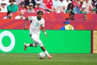 Senegal v Iraq - 2026 FIFA World Cup, WM, Weltmeisterschaft, Fussball Group I Ibrahim Mbaye 20 of Senegal dribble the ball during the 2026 FIFA World Cup Group I match between Senegal and Iraq at Toronto Stadium. on June 26, 2026 in Toronto, Canada. Toronto Ontario Canada Copyright: xLeonardoxRamirezx