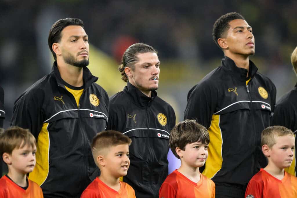Ramy Bensebaini, Marcel Sabitzer und Jobe Bellingham