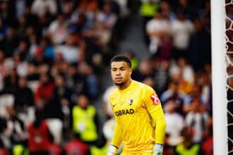 Noah Atubolu seen during the UEFA Europa League 2026 final game between teams of SC Freiburg and Aston Villa FC Maciej Rogowski/Ball Raw Images Istanbul Besiktas Stadium Turkey Copyright: xMaciejxRogowskix maciejrogowski_europaleaguefinal_scfreiburg_avfc-236