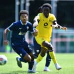 VfL Bochum U21, U 21 - Borussia Dortmund U23 ** NUR F‹R REDAKTIONELLE ZWECKE ** EDITORIAL USE ONLY **Fuﬂball Regionalliga West 1. SPIELTAG: VfL Bochum U21 - Borussia Dortmund U23 am 01.08.2026 in der Mondpalast-Arena in Herne Jonathan Akaegbobi ( VfL Bochum U21 ), links - Daniel Gabriel Nsumbu ( Borussia Dortmund U23 ), rechts Deutschland Nordrhein Westfalen Herne Copyright: ThorstenxTillmann *** VfL Bochum U21 vs. Borussia Dortmund U23 ** FOR EDITORIAL USE ONLY ** EDITORIAL USE ONLY ** p Soccer Regionalliga West 1 Matchday VfL Bochum U21 vs. Borussia Dortmund U23 on August 1, 2026, at the Mondpalast Arena in Herne Jonathan Akaegbobi, VfL Bochum U21, left: Daniel Gabriel Nsumbu, Borussia Dortmund U23; right: Herne, North Rhine-Westphalia, Germany. Copyright ThorstenxTillmann Copyright: ThorstenxTillmann doc86yy5je2z51nddg7cz9 ,EDITORIAL USE ONLY