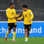 Borussia Dortmund U23 - Schalke 04 U23 ** NUR F√úR REDAKTIONELLE ZWECKE ** EDITORIAL USE ONLY **Fu√üball Regionalliga West 6.Spieltag: Borussia Dortmund U23 - Schalke 04 U23 am 01.09.2026 im Stadion Rote Erde in Dortmund Kevin Mutove ( Borussia Dortmund U23 ), links - Ayman Azhil ( Borussia Dortmund U23 ), rechts Deutschland Nordrhein Westfalen Dortmund Copyright: ThorstenxTillmann *** Borussia Dortmund U23 vs. Schalke 04 U23 ** FOR EDITORIAL USE ONLY ** EDITORIAL USE ONLY ** p Soccer Regionalliga West, Matchday 6: Borussia Dortmund U23 vs. Schalke 04 U23 on September 1, 2026, at Rote Erde Stadium in Dortmund. Kevin Mutove (Borussia Dortmund U23), on the left: Ayman Azhil, Borussia Dortmund U23; on the right: Dortmund, North Rhine-Westphalia, Germany. Copyright ThorstenxTillmann Copyright: ThorstenxTillmann doc87ezw2m906sctericln ,EDITORIAL USE ONLY