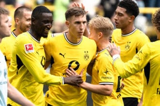 Serhou Guirassy, Nico Schlotterbeck und Daniel Svensson