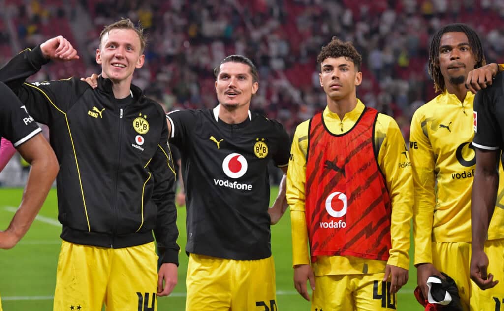 Maximilian Beier, Marcel Sabitzer, Samuele Inacio und Carney Chukwuemeka