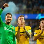 Roman Bürki (l.), Marco Reus (m.) und Christian Pulisic (r.)