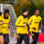 Jobe Bellingham, Carney Chukwuemeka, Maximilian Beier und Joane Gadou